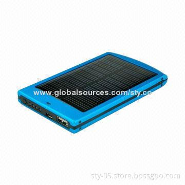 4,000mAh Solar Charger for All Brand Mobile Phones and Digital Devices, 1A Output Current